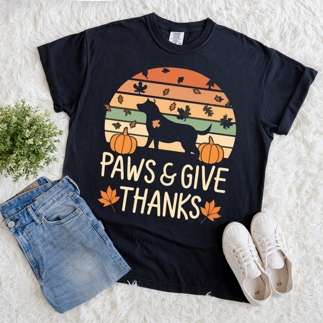 Paws & Give Thanks T-shirt