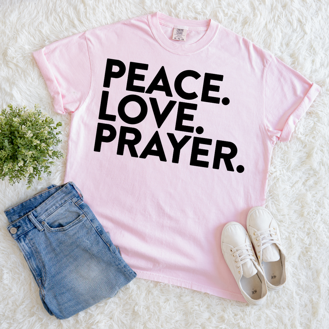 Peace, Love, Prayer T-shirt