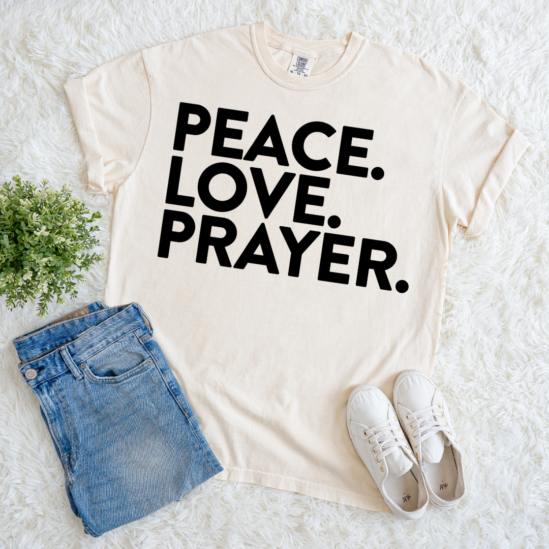 Peace, Love, Prayer T-shirt