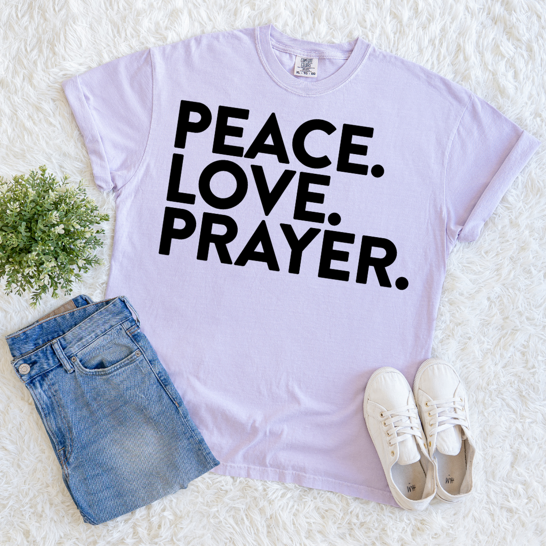 Peace, Love, Prayer T-shirt