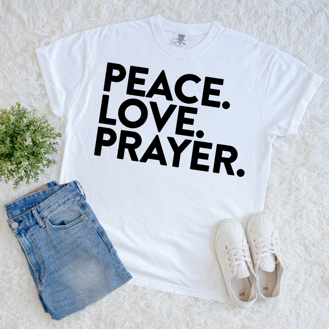 Peace, Love, Prayer T-shirt