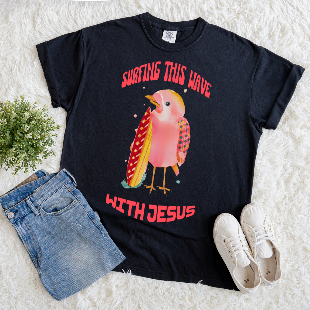 Surfing with Jesus T-shirt