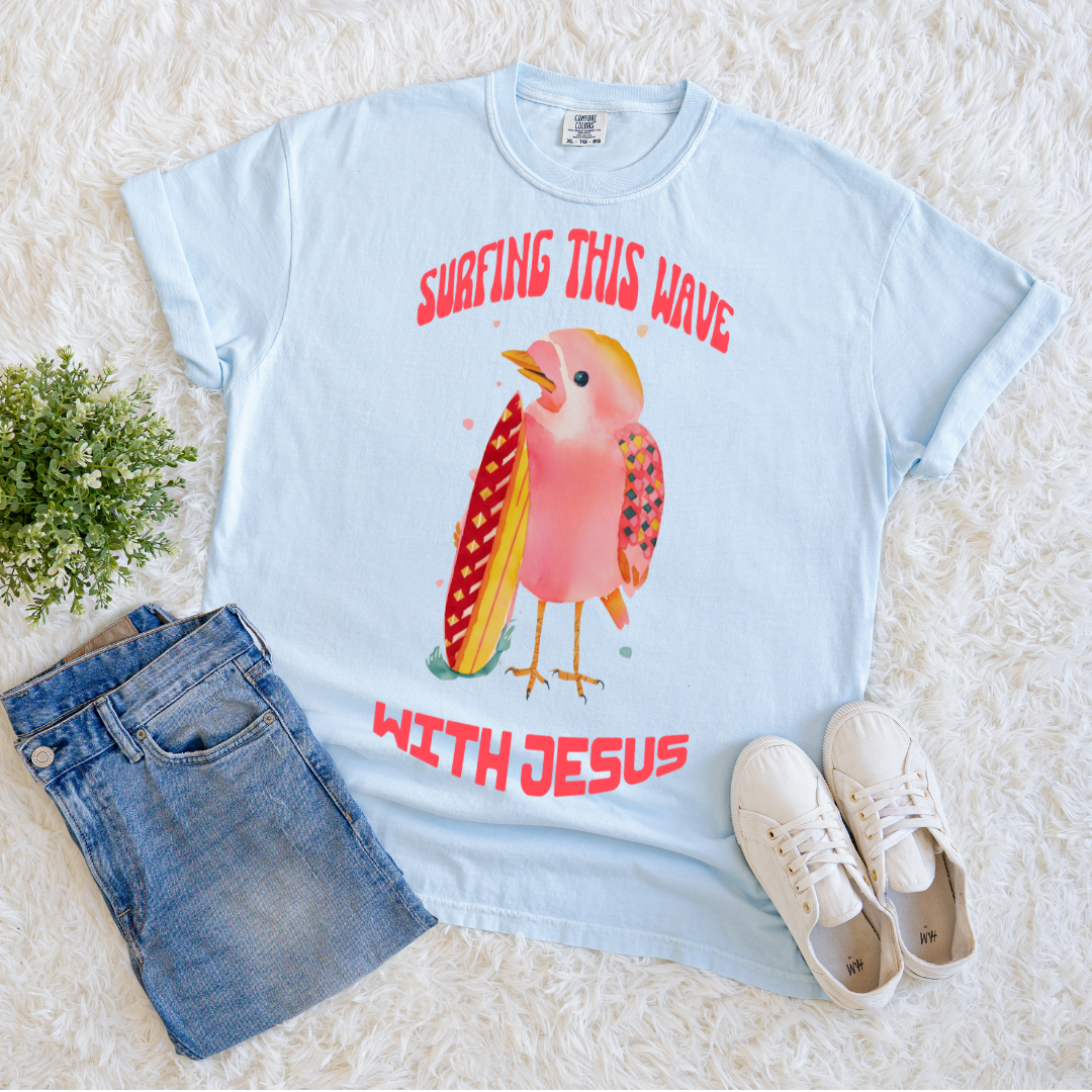 Surfing with Jesus T-shirt