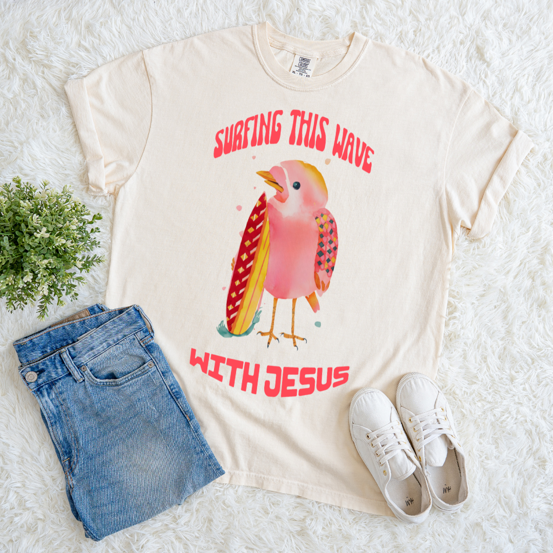 Surfing with Jesus T-shirt