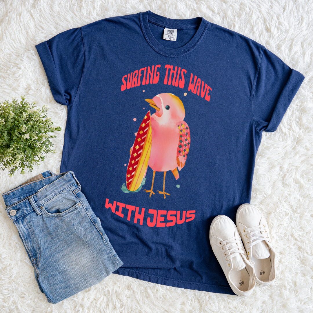 Surfing with Jesus T-shirt