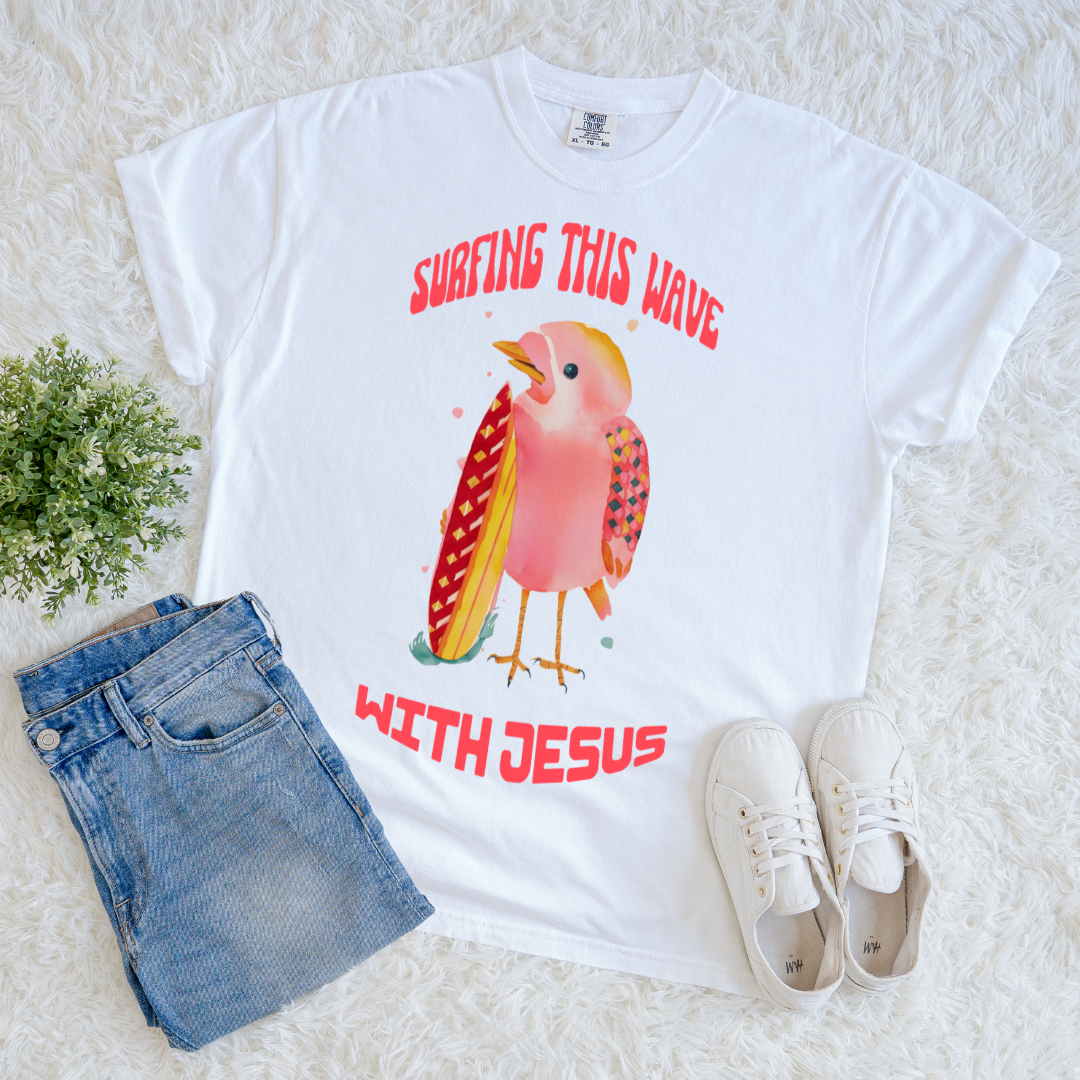 Surfing with Jesus T-shirt
